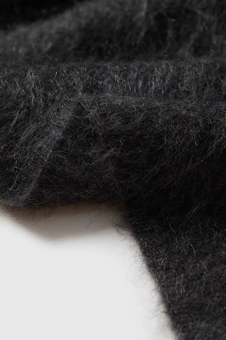 Luxe Fuzzy Brushed Cashmere Winter Scarf