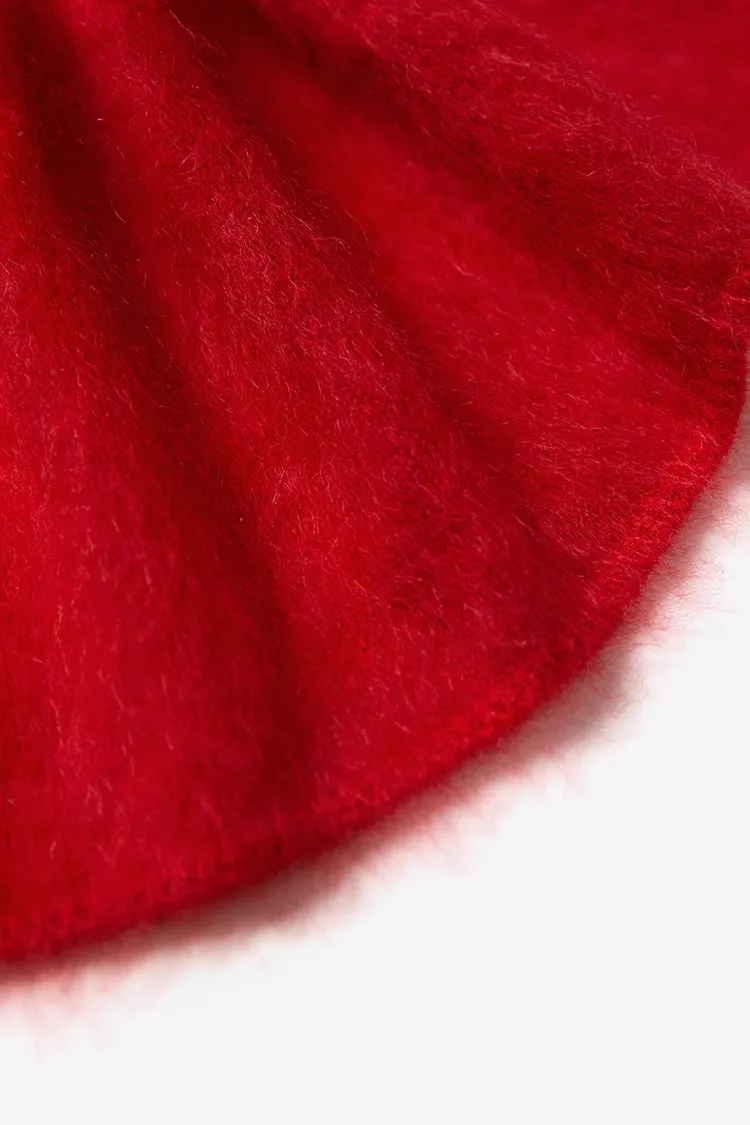 Luxe Fuzzy Brushed Cashmere Winter Scarf