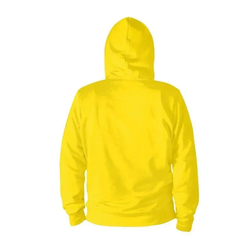 Luxury Zipper Friendly Yellow Hoodie