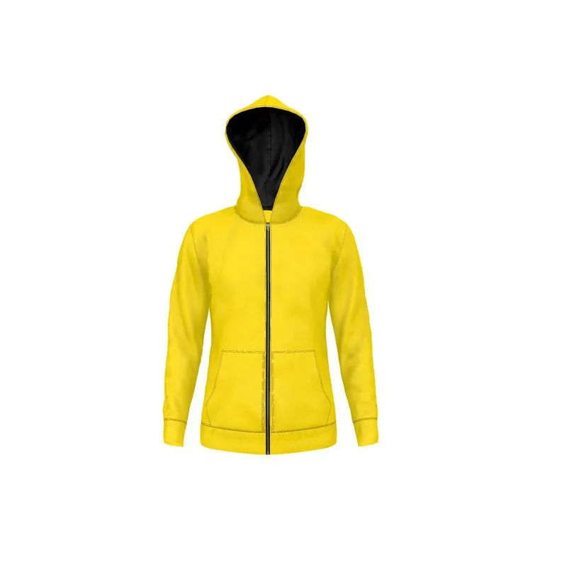 Luxury Zipper Friendly Yellow Hoodie