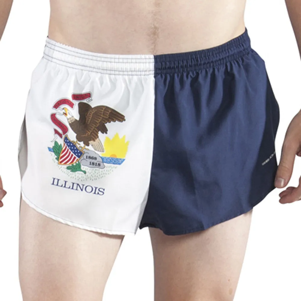 Men's 1" Elite Split Shorts- Illinois