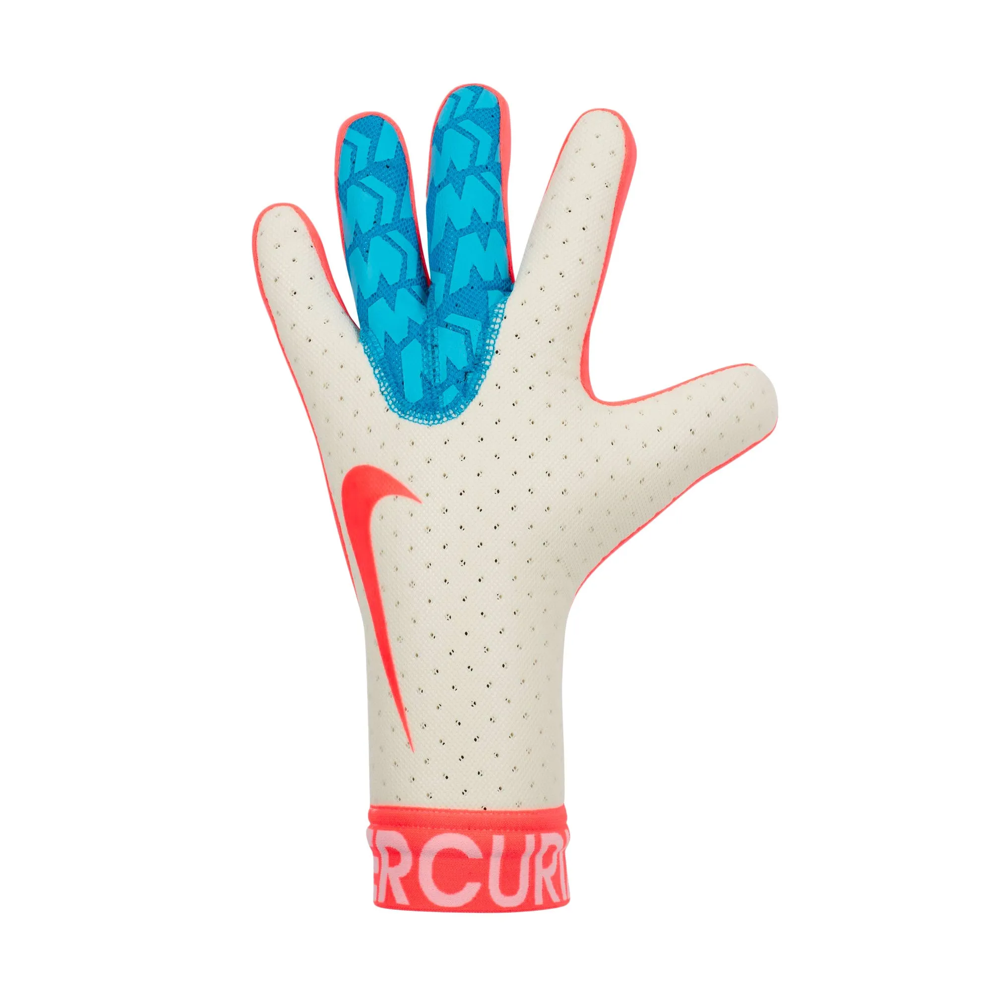 Nike Men's Mercurial Touch Elite Goalkeeper Gloves White/Aqua Blue