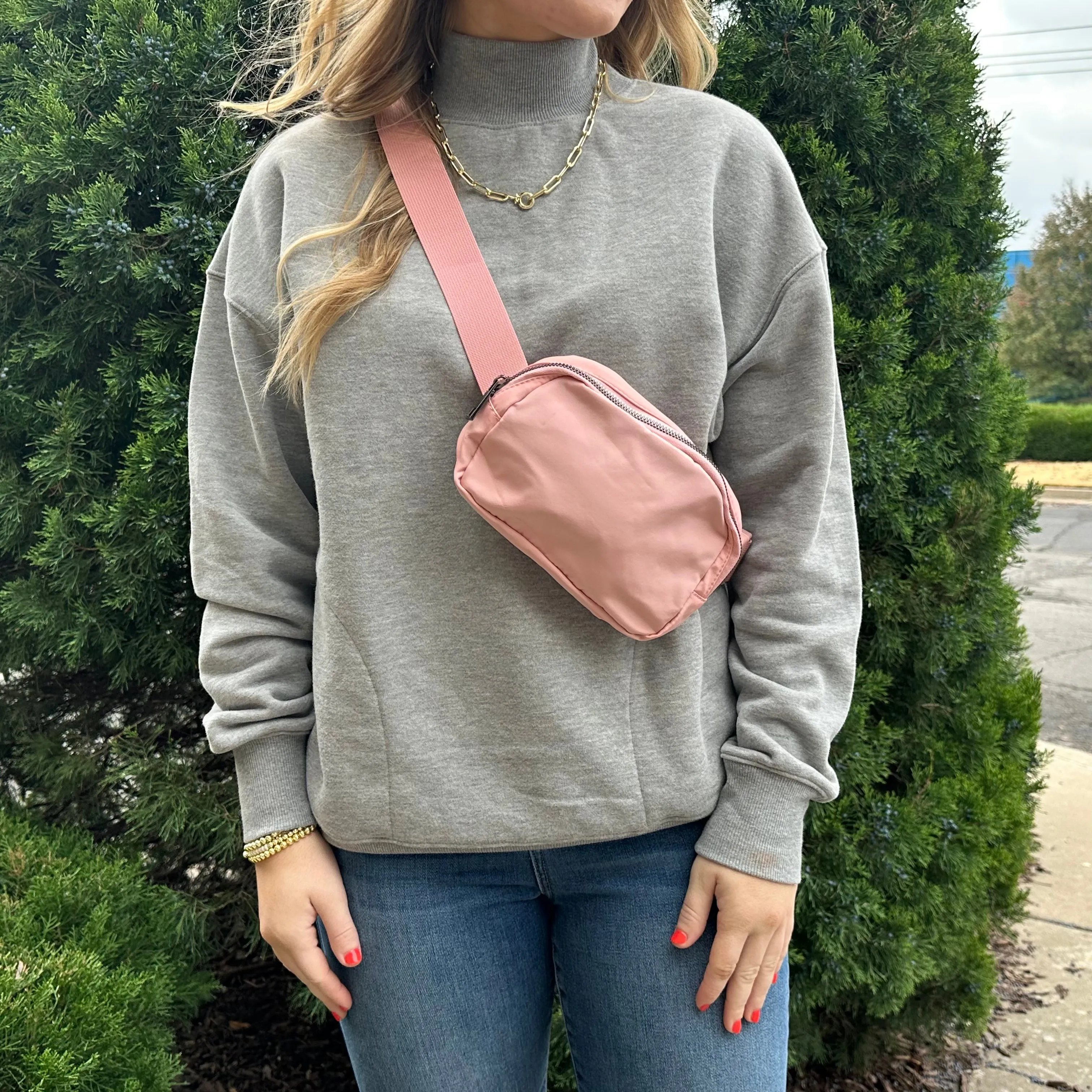 Nylon Belt Bag Blush