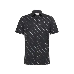 ORIGINAL PENGUIN SS SWINGING PETE NOVELTY PRINT CAVIAR