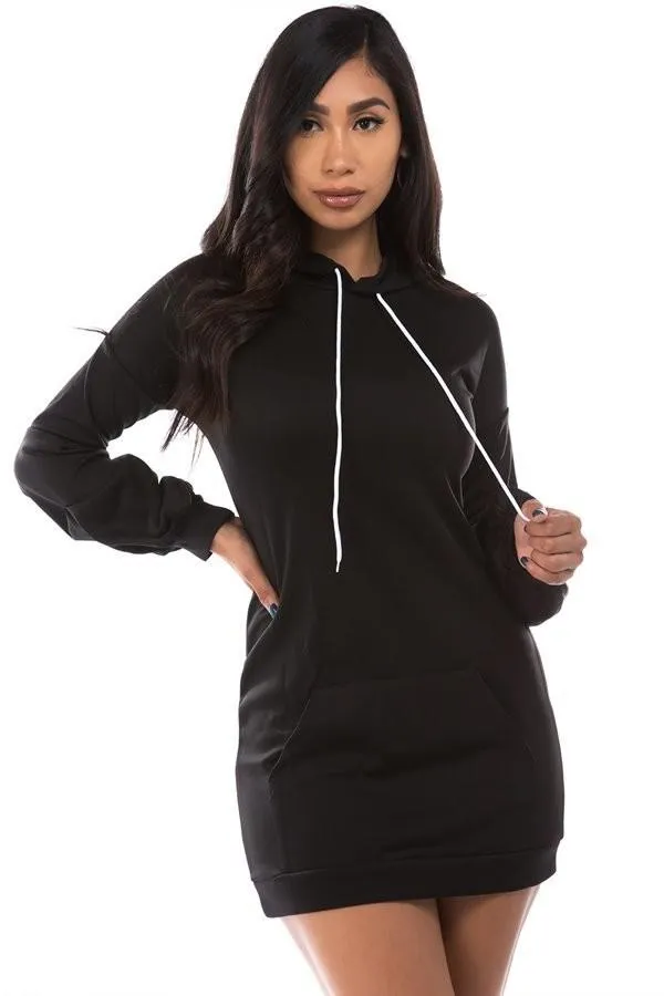 Perse Kangaroo Pocket Long Sleeve Hoodie Jacket