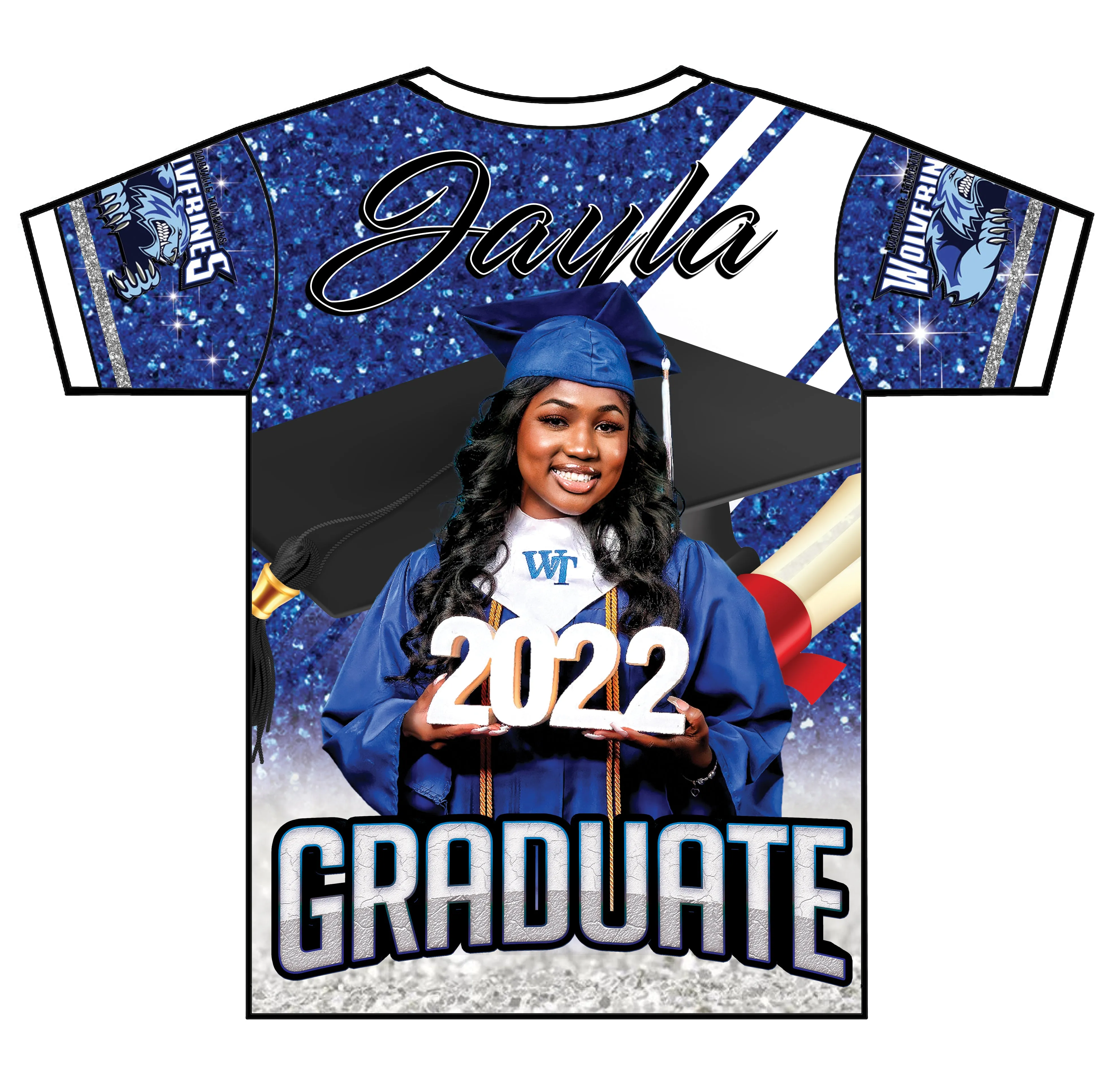 "Bolden" Custom Designed Graduation 3D shirt