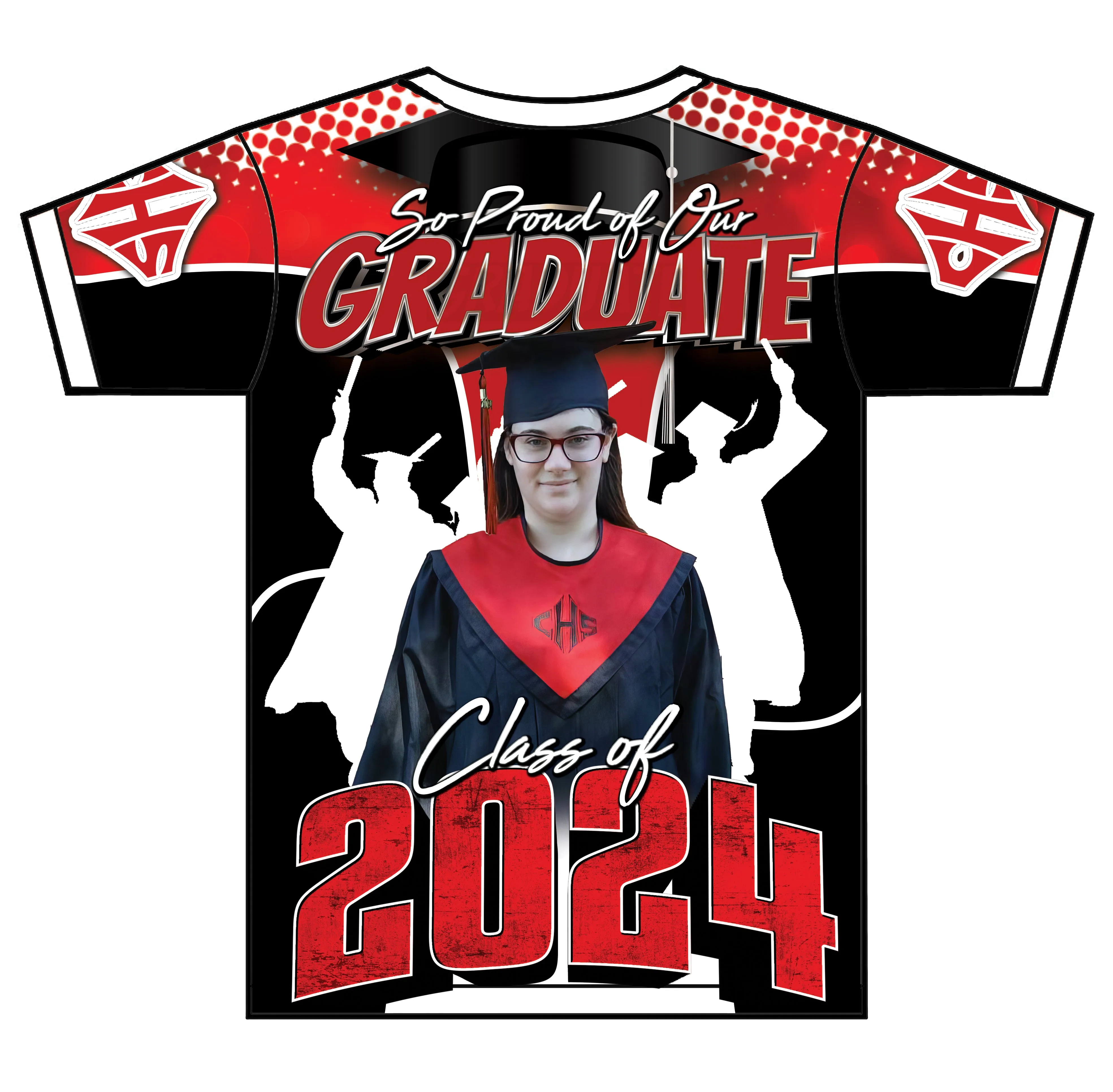 "Cassie" Custom Designed Graduation 3D shirt