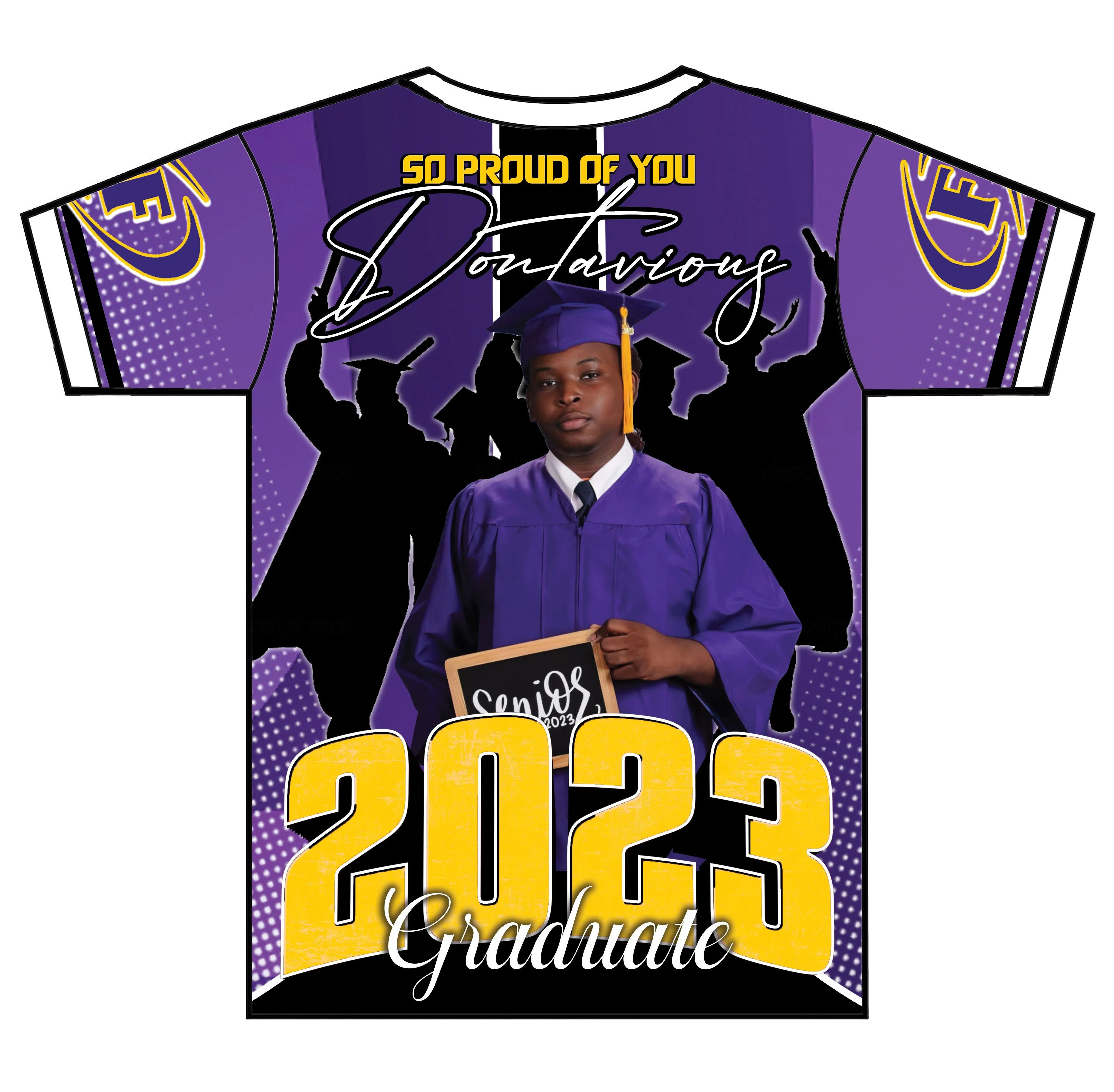 "Dontavious" Custom Designed Graduation 3D shirt