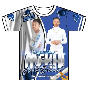 "Milstead" Custom Designed Graduation 3D shirt