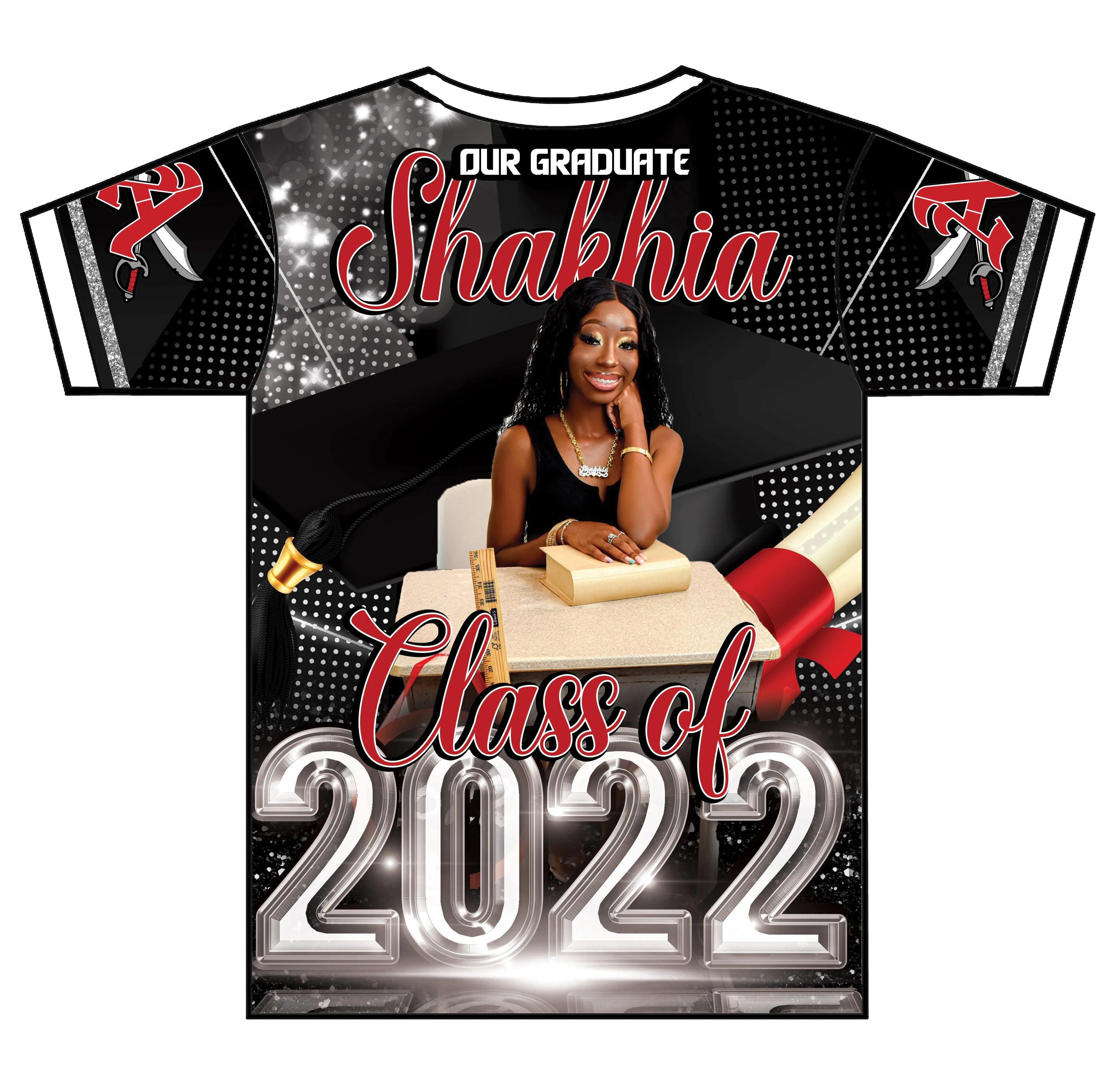 "Shakhia" Custom Designed Graduation 3D shirt