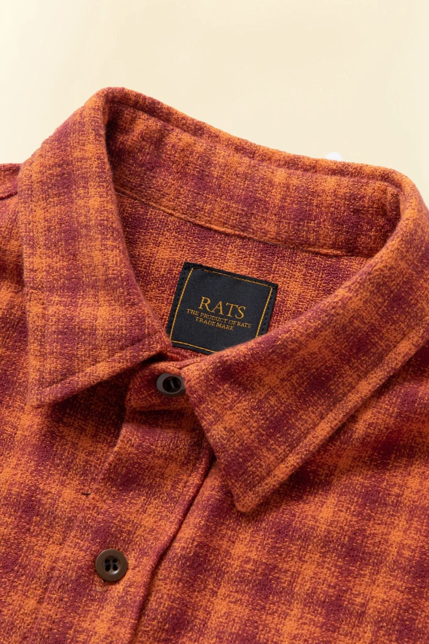 Rats Amundsen Cotton Check Shirt - Burgundy