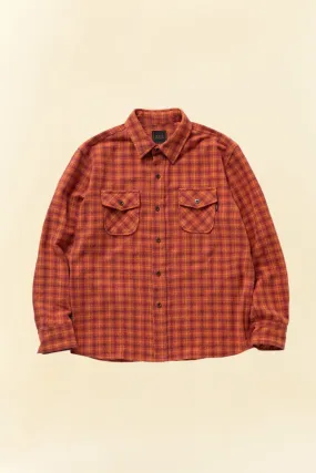 Rats Amundsen Cotton Check Shirt - Burgundy