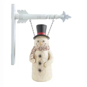 Resin Snowman Arrow with HO HO HO Scarf