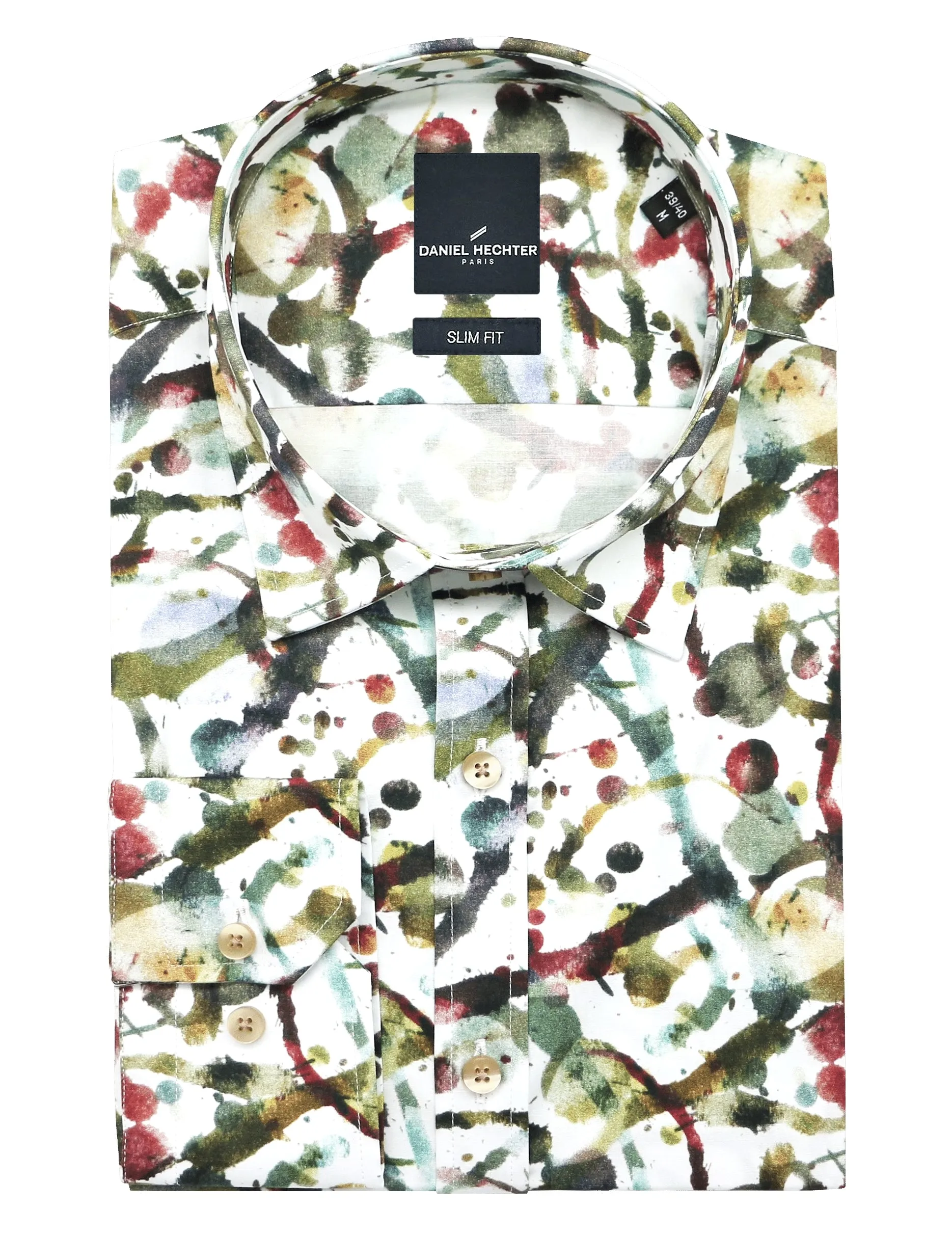 Sel Multi-colour Splattered Ink Print Shirt