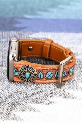 Southwest Apple WATCH BAND  Hand painted on leather