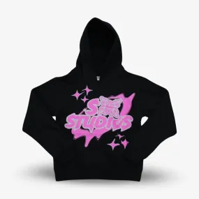 Stainbandz Puff Print Pullover Hoodie 'SB Studios' Black / Pink