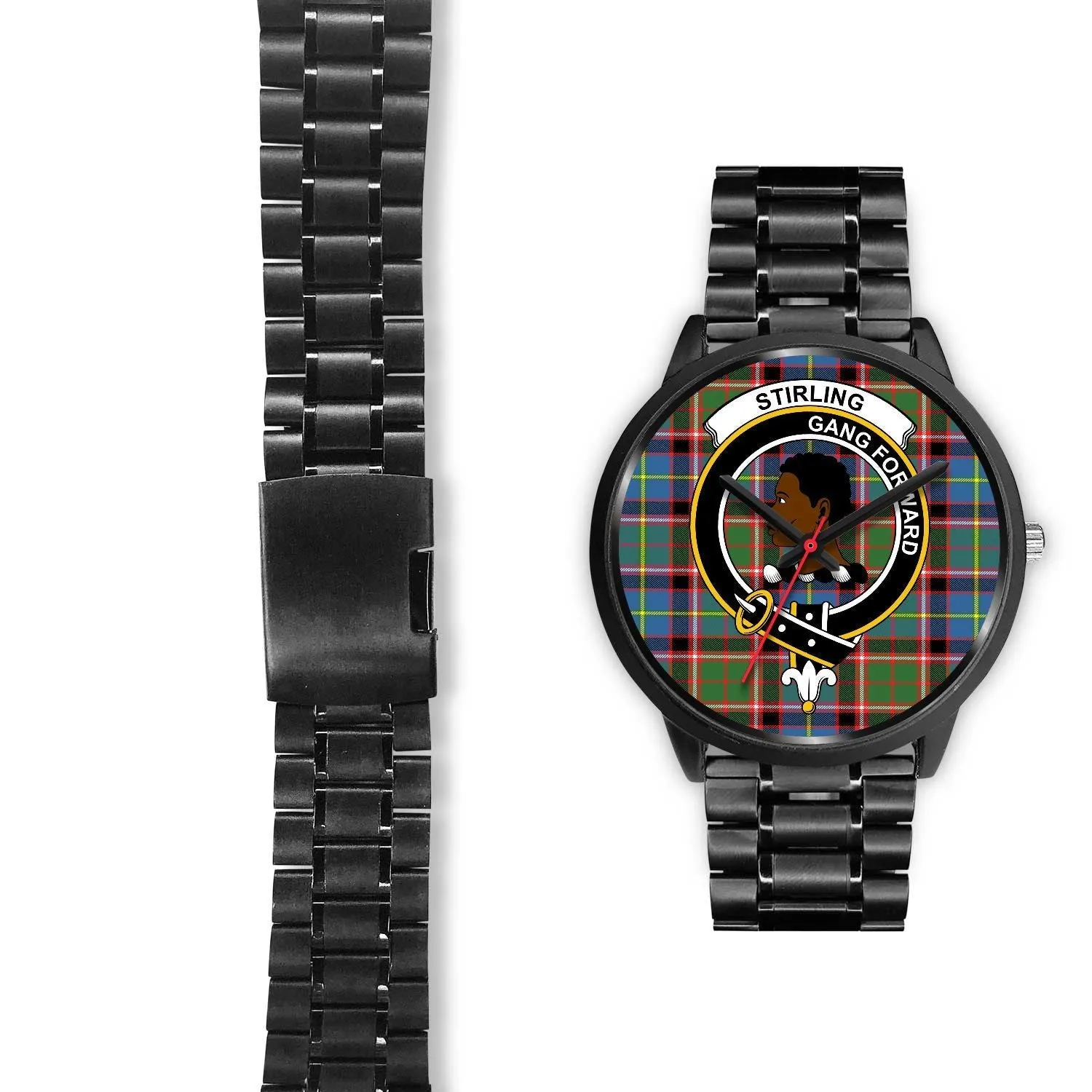 Stirling (of Keir) Clan Badge Tartan Black Watch