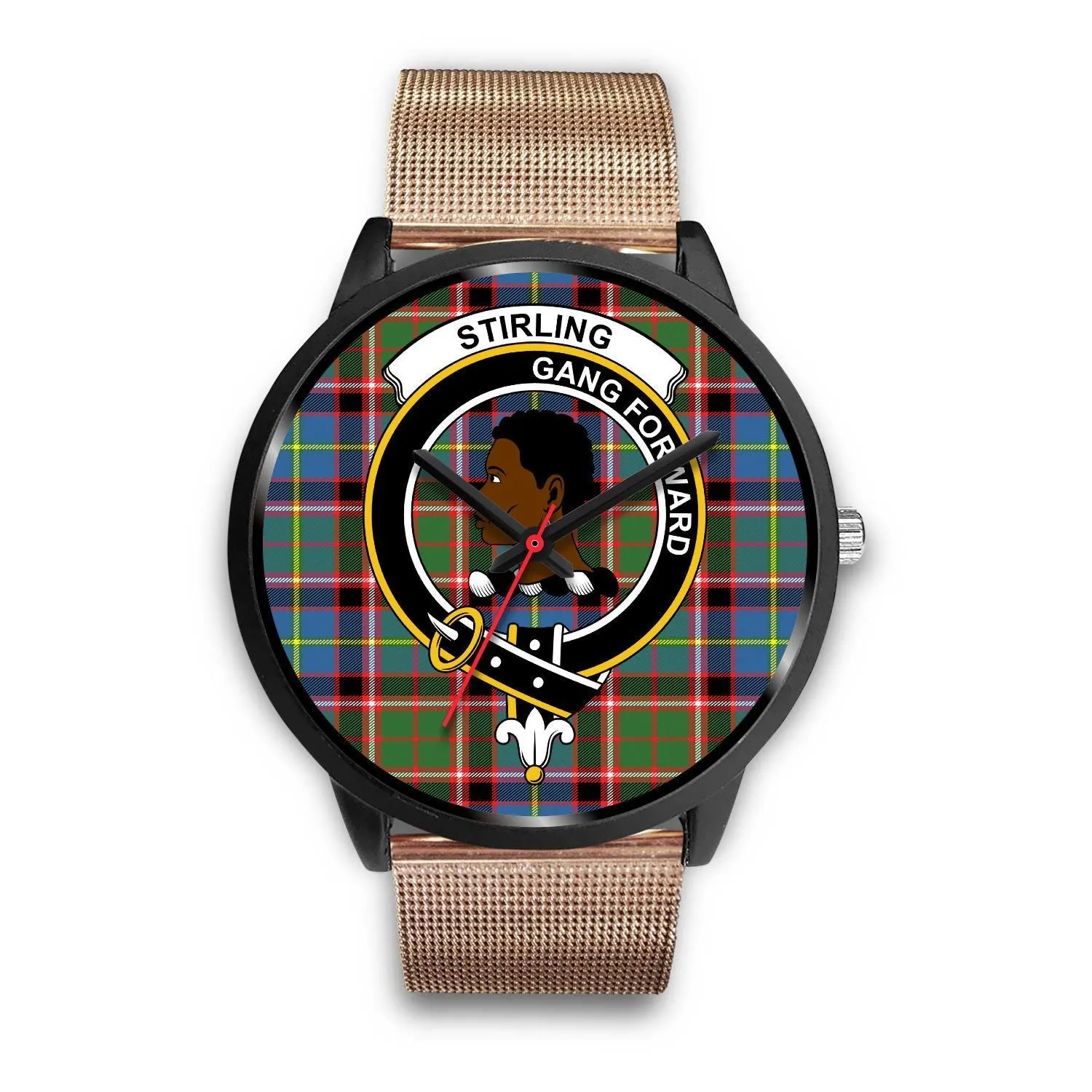 Stirling (of Keir) Clan Badge Tartan Black Watch