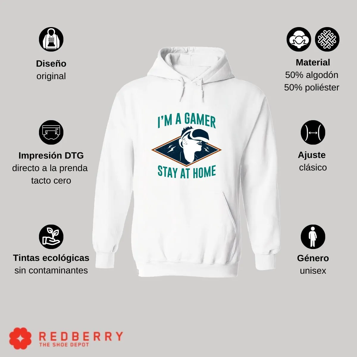 Sudadera Hombre  Hoodie Gamer Videojuegos Frases 077