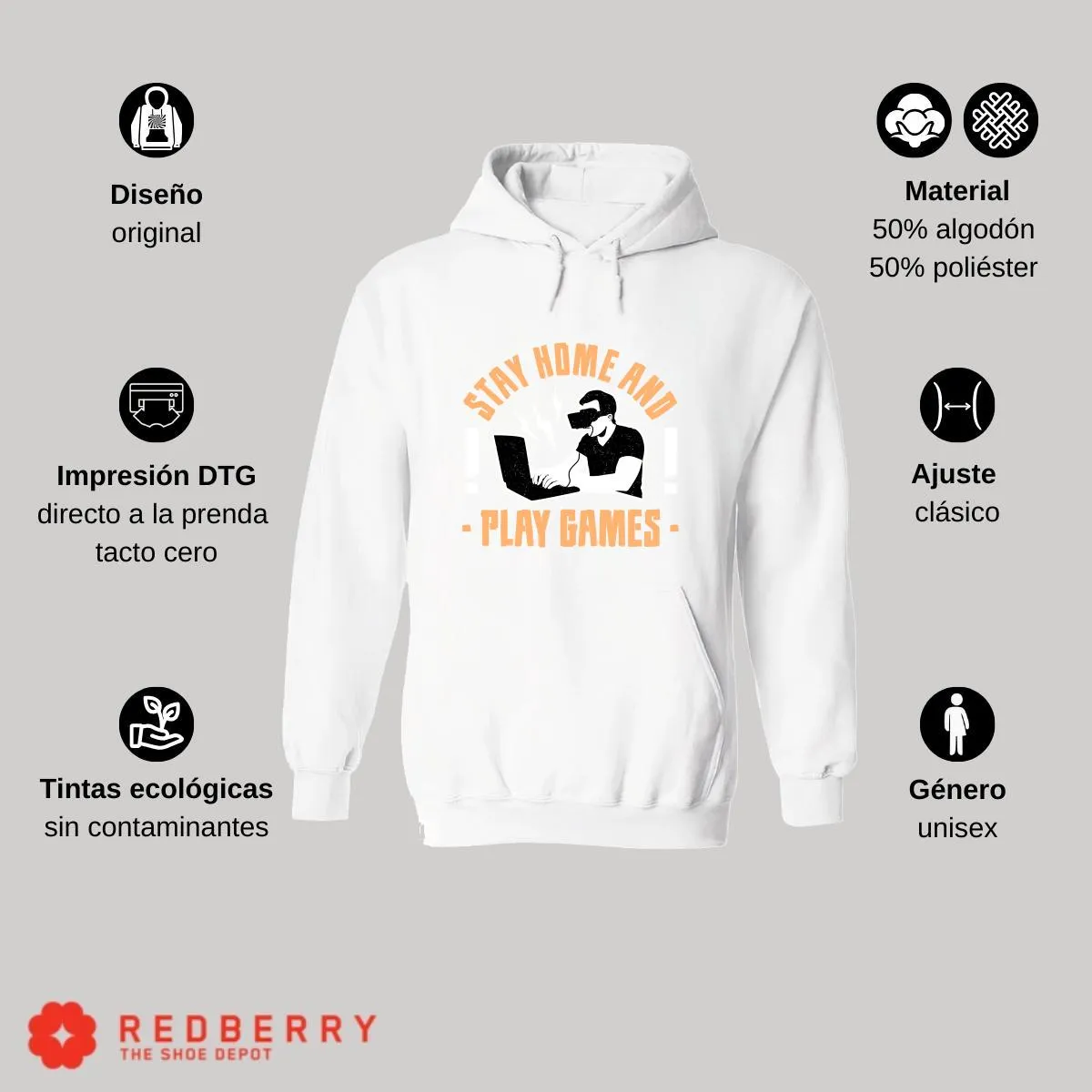 Sudadera Hombre  Hoodie Gamer Videojuegos Frases 094