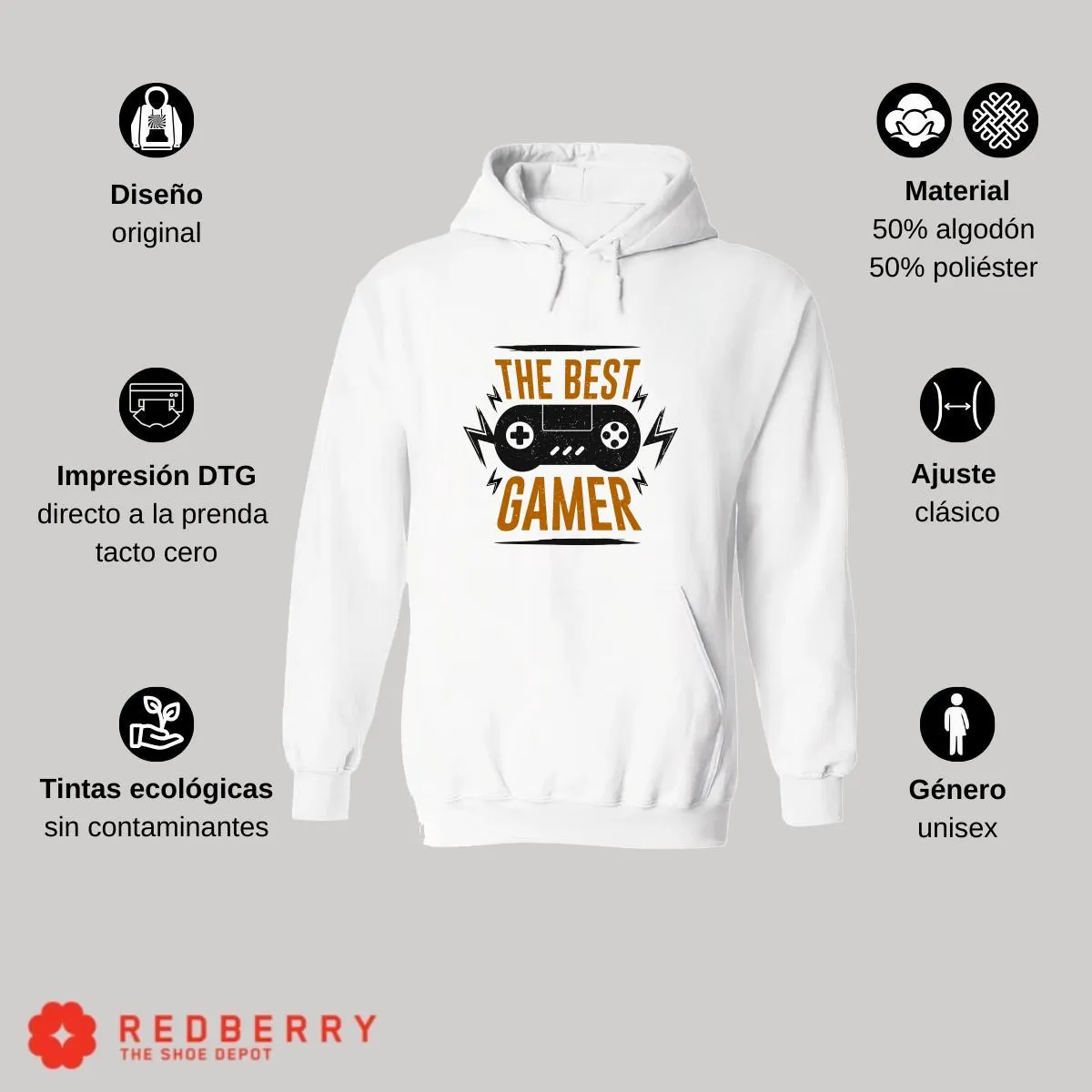 Sudadera Hombre  Hoodie Gamer Videojuegos Frases 095