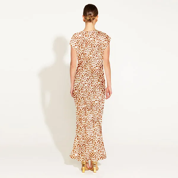 True To Life Bias Cut Maxi Dress - Giraffe Print