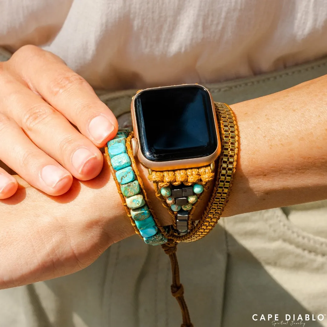 Turquoise Calming Energy Apple Watch Strap