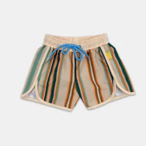 Tyoub 70's Style Swim Shorts Serape Stripe