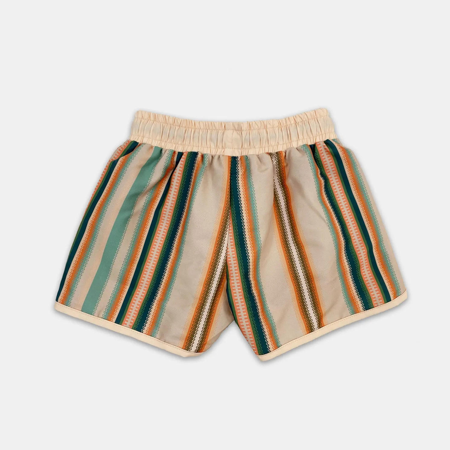 Tyoub 70's Style Swim Shorts Serape Stripe