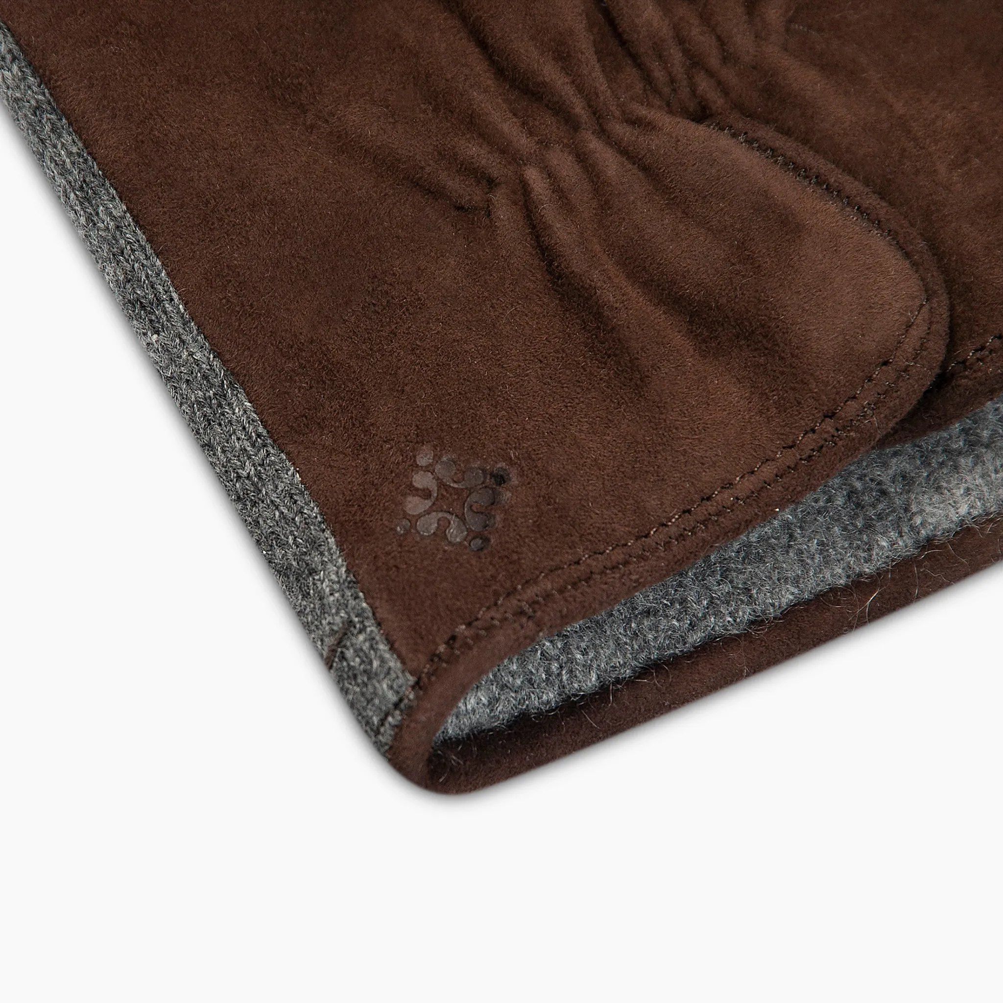 Verne Leather gloves-cashmere knit and soft suede