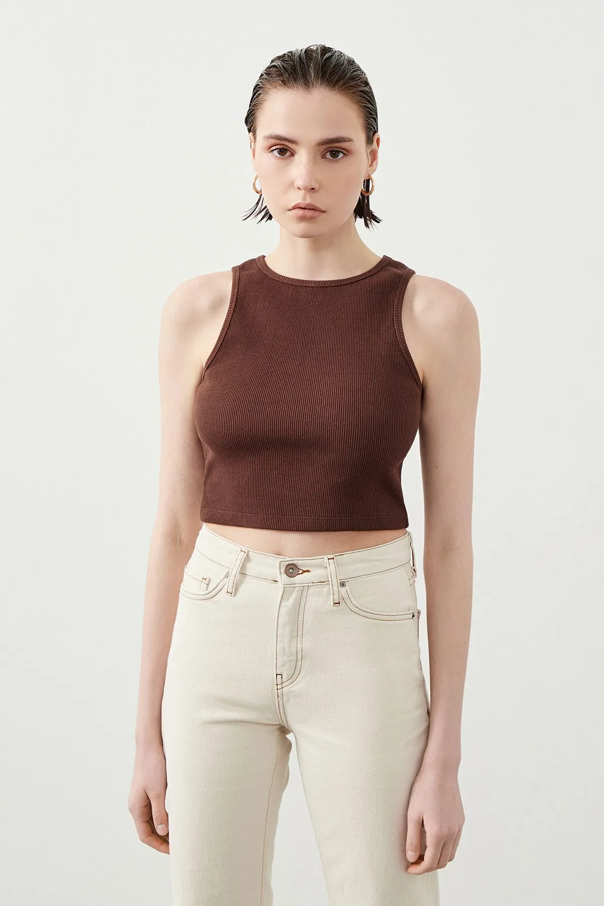 Verona Brown Women’s Crop Top